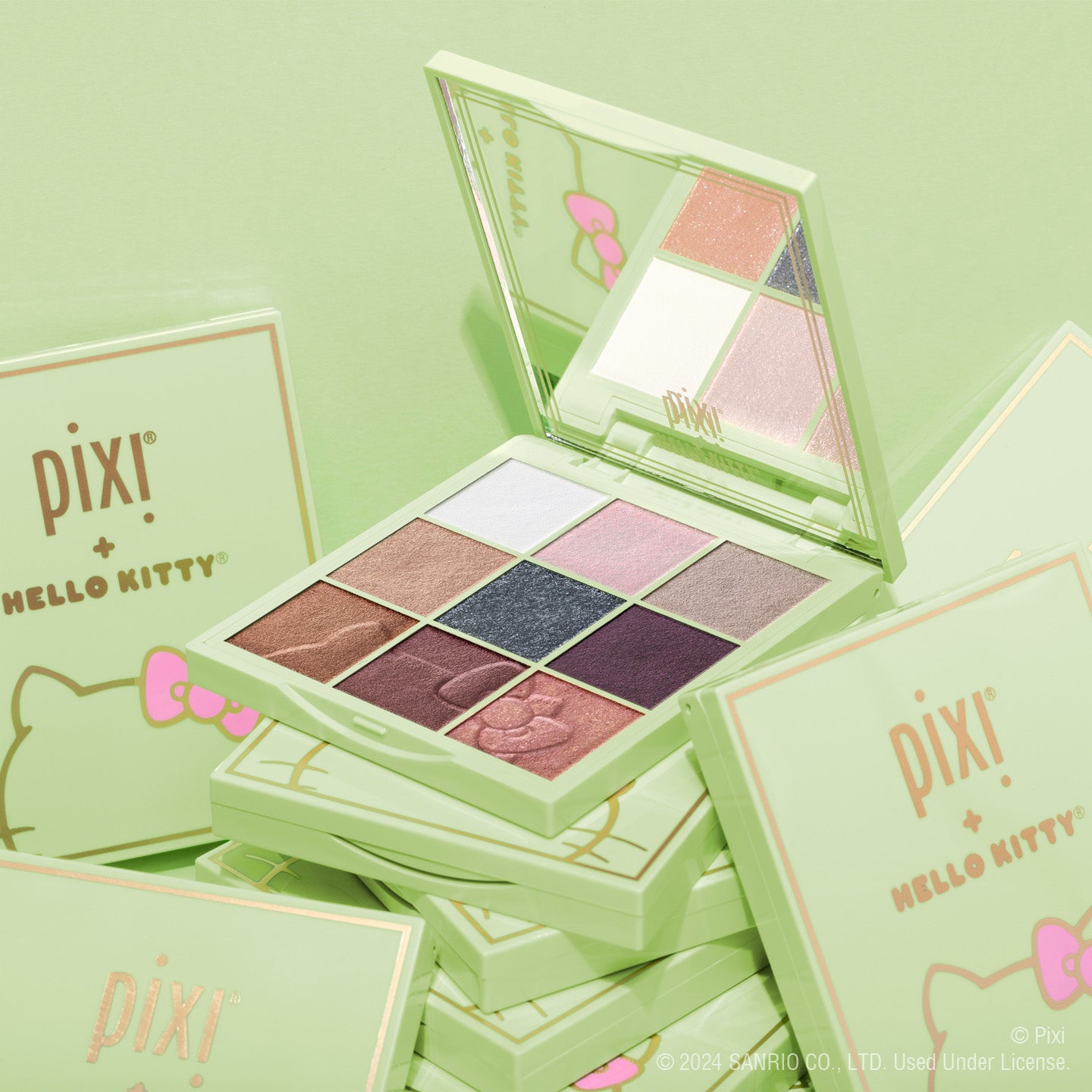 Pixi + Hello Kitty Makeup & Skin Care outlets Bundle Eyeshadow Palettes, & Highlight